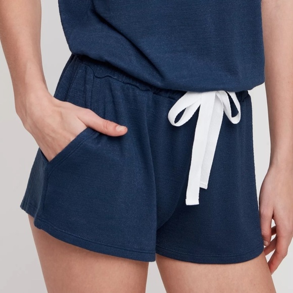 Wilfred Free Izabel Romper Tie-Waist Jersey-Knit Romper - Summer Night - Size S - Picture 4 of 14